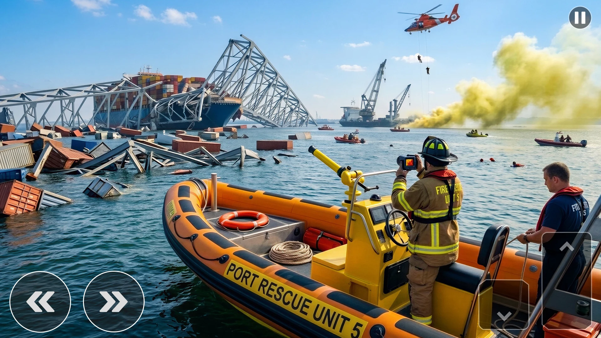 Fire Truck 3D Rescue Sim Games screenshot